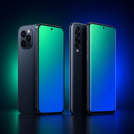 Two modern business smartphones